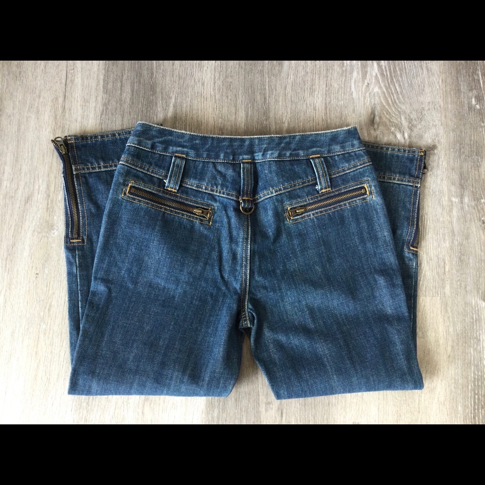 KAREN MILLEN - ENGLAND - Jeans - Crop - Zipper Heaven!! - Picture 5 of 8
